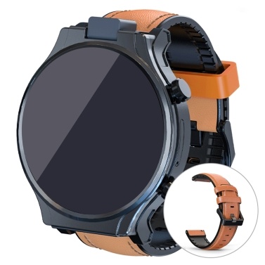 Мягкий сменный браслет Кожаный ремешок для умных часов Быстросъемный ремешок для часов Дышащий регулируемый ремешок для часов Совместимость с умными часами LOKMAT APPLLP Pro 26 мм