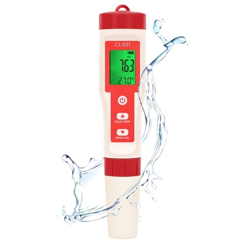 5in1 Ручка для проверки качества воды на хлор PH ORP H2 Измеритель температуры Многофункциональный тестер качества воды для марикультуры для питьевой воды Аквариум Аквакультура Бассейн